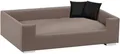 Silvio Design Hundesofa Candy taupe Kunstleder Hundebett ca. L57 x B91 x H25 cm