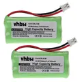 vhbw 2X Akku kompatibel mit Siemens Gigaset A12, A14, A120, A140, A140 Trio, A140 Duo schnurlos Festnetz Telefon (800mAh, 2,4V, NiMH)
