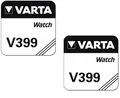 2x VARTA V399 Uhren-Batterie Knopfzelle SR57 SR927 AG7 Uhrenbatterie/Silberoxid