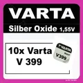 10x V399 Uhren-Batterie Knopfzelle SR57 SR927 AG7 VARTA Neu