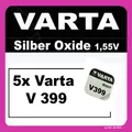 5x V399 Uhren-Batterie Knopfzelle SR57 SR927 AG7 VARTA Neu