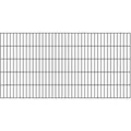 Metallzaun Grund-Set Doppelstabmatte Anthrazit z. Einbetonieren 160 cm x 10 m