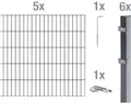 Doppelstabmattenset ALBERTS Typ 6/5/6 1000 x 160 cm anthrazit