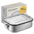 SILBERTHAL Brotdose Edelstahl 800ml für Kinder mit Fächern & Dichtung – Lunchbox Kinder & Erwachsene – Auslaufsicher & Leicht - Ideal für Unterwegs & Camping