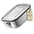 SILBERTHAL Brotdose Lunchbox Edelstahl 800ml Trennwand Spülmaschinenfest150