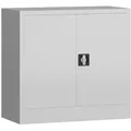 Metallschrank abschließbar Flügeltürenschrank Aktenschrank 750 x 800 x 380 mm weiß X-530307
