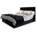 Masseno Boxbett, Schwarz, Holz, H2 + H3, 140x200 cm, Schlafzimmer, Betten, Boxspringbetten