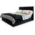 MASSENO Boxbett mit Bettkasten Barino , schwarz , Maße (cm): B: 140 H: 98