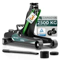 Wagenheber hydraulisch 2,5T – TÜV – 85-380mm Hub – flach für tiefergelegte Autos – Rangierwagenheber inkl. Gummiauflagen [Karton]