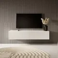 Selsey TV-Lowboard Veldio, Weiß, mit gefräster Front, 140 cm breit - Weiß