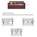 Sofa Hochbett Couch Doppelstockbett Betten Sofas Multifunktion Couch Dreisitzer - bordeaux