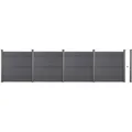 Home Deluxe WPC-Sichtschutzzaun Callado 4 Elemente 185 cm x 714 cm Anthrazit