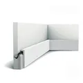Orac Sockelleiste SX171-RAL9003 200 cm x 2,2 cm x 10 cm aus extrudiertem Polystyrol (HDPS) abgewinkelt mit Kabelkanal endbeschichtet mit weißer Farbe (RAL 9003)