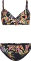 O'Neill Julia Wb - Rita Moulded Wire Bikini Set black tropical flower (39033) 38C