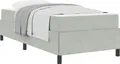 vidaXL Bettrahmen mit Matratze Hellgrau 90 x 190 cm Stoff