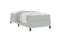 vidaXL Bett Bettrahmen mit Matratze Hellgrau 90 x 190 cm Stoff (1-tlg)