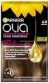 Garnier Olia Dauerhafte Haarfarbe 6.0 Hellbraun, ohne Ammoniak, permanente Coloration, bis zu 100% Grauabdeckung, langanhaltende Farbe bis 8 Wochen, intensiver Glanz, 3 x 1 Stück