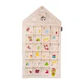 tonies Adventskalender 2023 Lebkuchenhaus – Adventskalender zum Befüllen aus 100% Baumwolle – Kinder Adventskalender Design mit 24 aufgenähten Falttaschen