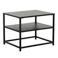 riess-ambiente.de Industrial Beistelltisch DURA Steel 50cm schwarz Metall mit Ablagefach