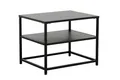 Beistelltisch mit Stauraum Schwarz 50x40x40 cm (LxBxH) quadratisch Metall Tisch