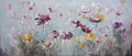Ölgemälde, Blumen-Blumenwiese, (1 St.), jedes Bild ein Unikat, BxH: 140x60 cm Farbe Rahmen: kein Rahmen + Farbe Bild(er): lila-gelb-grau-grün B/H/T: 140 cm x 60 cm x 2,1 cm