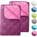 2 Stück Microfaser Sommer Steppbett 155x220 – lila und pink / OEKO-TEX / kochfest 95° / Leichtsteppbett für heiße Tage / ohne Bezug verwendbar - Lila