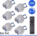 mini Spot LED Einbaustrahler Cascade dimmbar Carport Terrassenbeleuchtung IP65 SET Trafo Fernbedienung (6er SET)