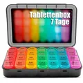 BigDean Tablettenbox 7 Tage luftdicht & lebensmittelecht – Medikamentenbox Morgens, Mittags, Abends & Nacht