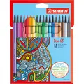 STABILO Pen 68 Filzstifte farbsortiert, 18 St. 6818-7