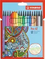 Premium-Filzstift - STABILO Pen 68 - 18er Pack - mit 18 verschiedenen Farben