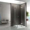 i-flair Falttür Duschkabine 70x80x190 cm aus durchsichtigem 6 mm Sicherheitsglas - DK99