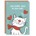 Lustige Geburtstagskarte Wie Schön Dass Es Dich Gibt Süße Weiße Katze