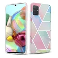 Cadorabo Hülle kompatibel mit Samsung Galaxy A71 5G Schutzhülle TPU Silikon Case Marmor Design Slim Kratzfest Weiche Gummi mit Rundumschutz Case Hülle für Galaxy A71 5G in Rosa