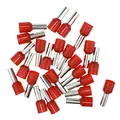 Afeld Elektro Aderendhülsen 10,00mm² Rot - isolierte Kabelhülsen - 25 Stück Kabelendhülsen - Endhülsen für fein- und feinstdrähtige Leiter