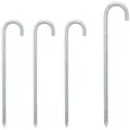 Relaxdays XL Bodenanker im 4er Set Silber