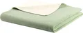 biederlack Wohndecke Doubleface Baumwollmischung Mint-Ecru Größe 150x200 cm