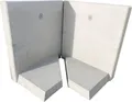 Winkelstein Ecke bewehrt 90° grau zweiteilig 80 cm x 100 cm x 12 cm