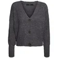 Vero Moda Strickjacke VMLea (1-tlg) Plain/ohne Details grau XS (34)