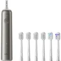 Laifen Wave, Erwachsener, Rotierende-vibrierende Zahnbürste, Titan, 66000 Bewegungen pro Minute, Weiß, Oval - Silber