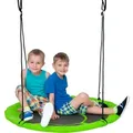 Nestschaukel Ø110 Cm, Hängeschaukel Bis 100 Kg, Verstellbar Kinderschaukel, Kinderschaukel Garten-schaukel Tellerschaukel Für 3-12 Jahre Kinder, Grün - Outsunny