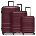 REDOLZ Essentials 11 Trolley Set 3-teilig Burgundy weinrot 56cm