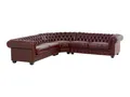 Chesterfield Ecksofa III Echtleder rot Sofa Couch Ledersofa Bigsofa