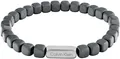 Armband "MODERN SQUARE, 35100059, 35100060, 35100061", mit Hämatit edelstahlfarben-grau + grau