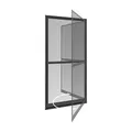 Windhager Fliegengitter Balkontür EXPERT 100 x 210 cm Anthrazit, Pendeltür mit Alurahmen, Insektenschutz ohne Bohren, stabiler Mückenschutz für Terrasse und Balkon, einfache Montage für Türen, 03241