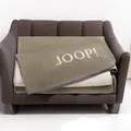 JOOP! Wohndecke Melange Doubleface Oliv - Natur 150 x 200 cm