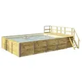 Weka Massivholzpool 595 Gr. 2, ca. B650/H201/T490 cm, Folie Sand/Mosaic, Natur, Beige