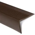 KARAT Stufenkantenprofil Seattle - Treppenkantenprofil Braun  60 x 42 x 1200 mm