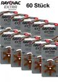 Rayovac Extra Advanced 312 Hörgerätebatterien 60er Pack + aus 2025 + MHD 2028 +