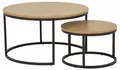 ACTONA GROUP Couchtisch Spiro 2er Set, rund – modern & stilvoll kombinieren, zeitloses Design (2-St., Couchtisch, Beistelltisch), OTTOs Choice Holzoptik, pflegeleicht & robustes Metallgestell