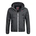 Höhenhorn 6D4 Rigi Herren Regen Jacke Weißer Zipper Schwarz Gr S
